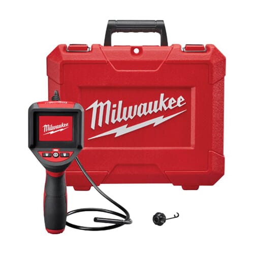 Milwaukee® 2309-20 Cordless Inspection Scope Kit, 9 mm Dia x 3 ft L Probe, LCD Display, Plastic, Black/Red